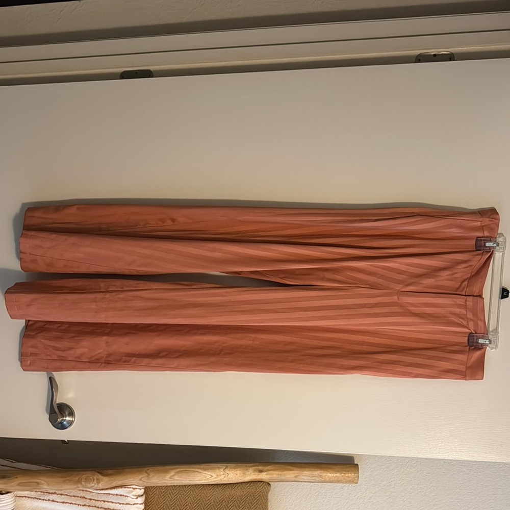 Lulus orange striped dress pants size large